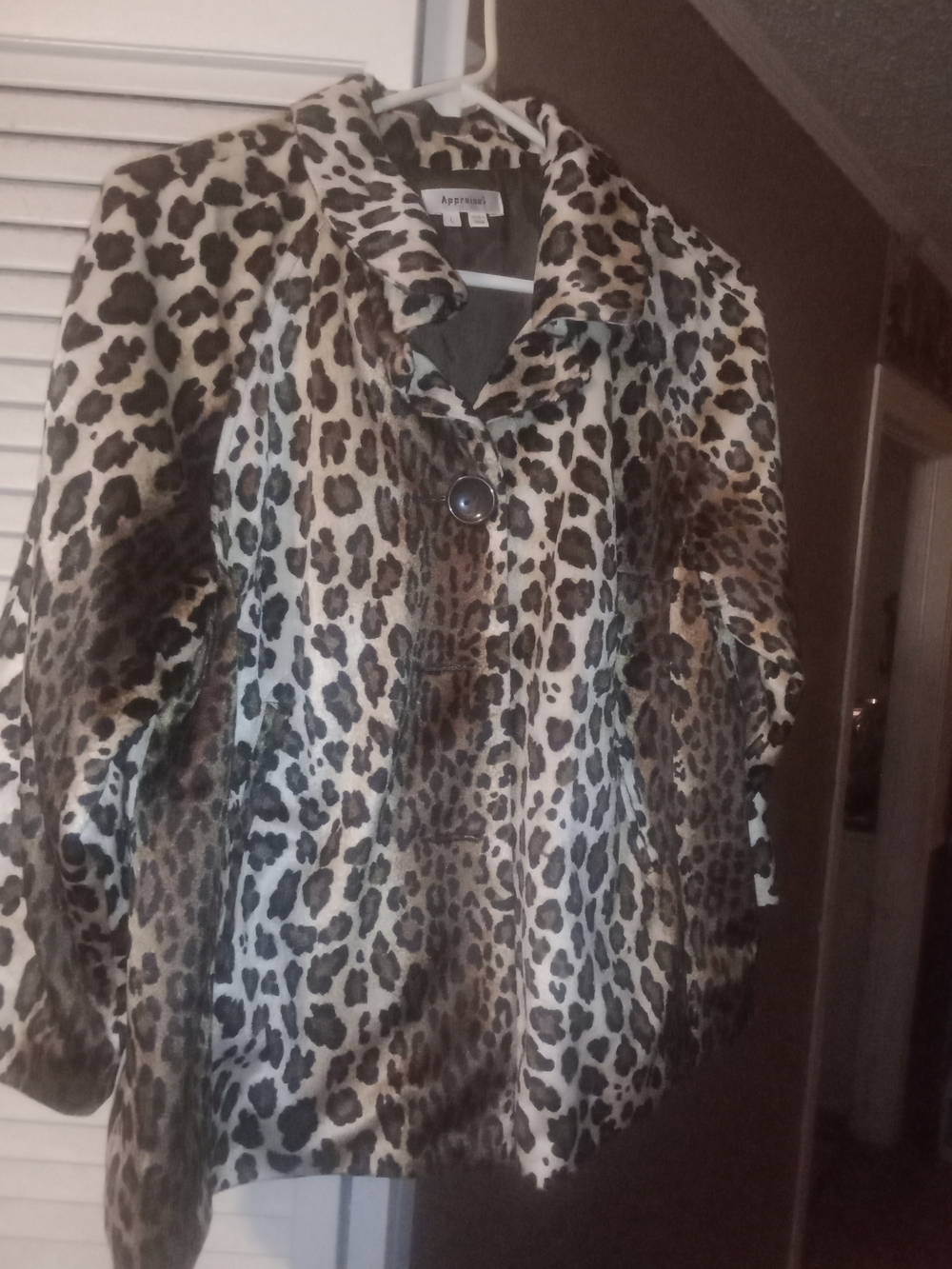 Appraisal Leopard Print Women's Jacket in Brown Size L